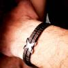 Armband, Kunstleder und Edelstahl,  unisex, Frauenarmband, Männerarmband Bild 3