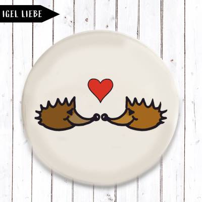 Igel in Love Button