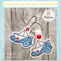 Digitale Stickdatei "Key Fob Little Boat ITH" für den 10x10-13x18cm (4x4-5x7") Stickrahmen Bild 1