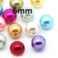 30 oder 200  Glasperlen, Perlen, Schmuckperlen,bunt gemischt, 6mm Bild 1