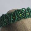 Grünes Makramee Armband mit Perlen Bild 4