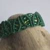 Grünes Makramee Armband mit Perlen Bild 6