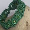 Grünes Makramee Armband mit Perlen Bild 7