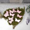 Dekomaterial, Schmetterlig aus Holz, rosa, Streuteile, Material, Bild 3