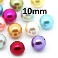 20  Glasperlen, Perlen, Schmuckperlen,bunt gemischt, 10mm Bild 1