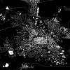 Stadtplan MÜHLHAUSEN - Just a Black Map I Digitaldruck Stadtkarte citymap City Poster Kunstdruck Stadt Karte Bild 3