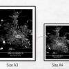 Stadtplan MÜHLHAUSEN - Just a Black Map I Digitaldruck Stadtkarte citymap City Poster Kunstdruck Stadt Karte Bild 5