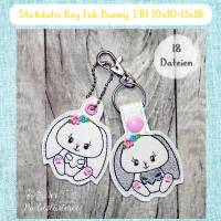 Digitale Stickdatei "Key Fob Bunny ITH" für den 10x10-13x18cm (4x4-5x7") Stickrahmen Bild 1