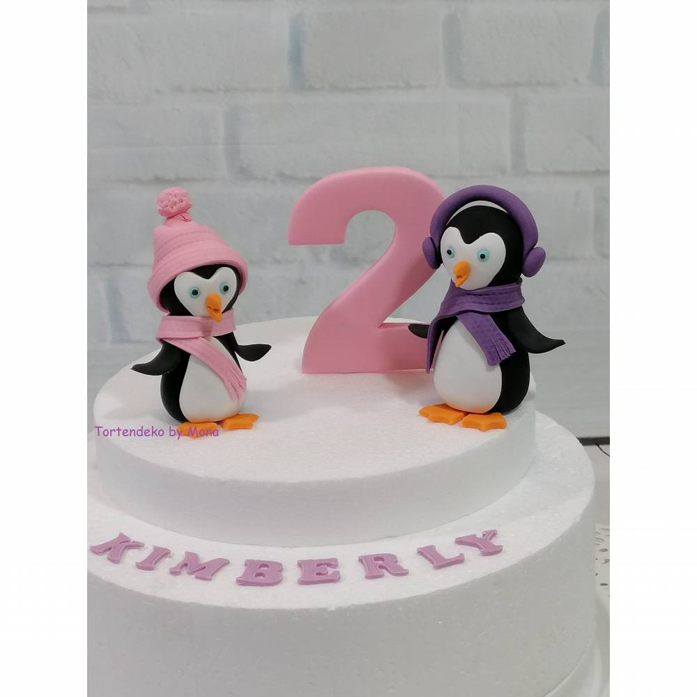 Tortenaufleger Geburtstag Tortenbild Fondant Oblate Pinguin L16 