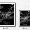 Stadtplan PFORZHEIM - Just a black Map I Digitaldruck Stadtkarte citymap City Poster Kunstdruck Stadt Karte Bild 5