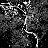 Stadtplan MÜHLHEIM - Just a black Map I Digitaldruck Stadtkarte citymap City Poster Kunstdruck Stadt Karte Bild 3