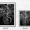 Stadtplan MÜHLHEIM - Just a black Map I Digitaldruck Stadtkarte citymap City Poster Kunstdruck Stadt Karte Bild 5
