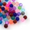 100 bunte Perlen,  Glasperlen,  Schmuckperlen, 6mm,matt, bunt gemischt, 001 Bild 2