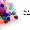 100 bunte Perlen,  Glasperlen,  Schmuckperlen, 6mm,matt, bunt gemischt, 001 Bild 4