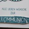 Glückwunschkarte zur Kommunion mit Tauben-Motiv, blau - weiß, Kommunionskarte für Jungen Bild 3
