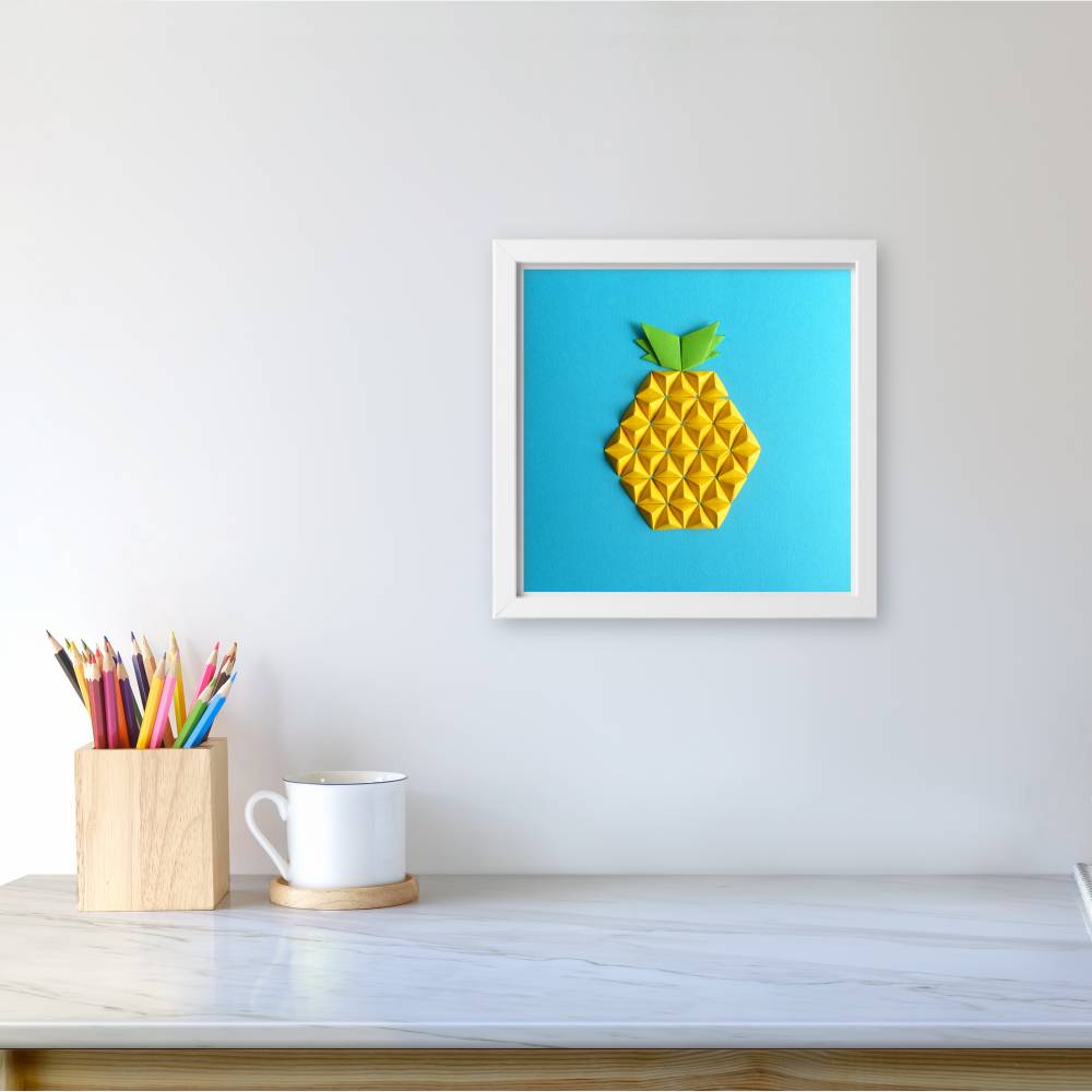 Ananas macht Urlaub  Leinwandbild Wanddeko Kunstdruck 