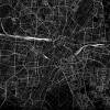 Stadtplan MÜNCHEN - Just a black Map I Digitaldruck Stadtkarte citymap City Poster Kunstdruck Stadt Karte Bild 2