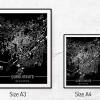 Stadtplan QUEDLINBURG - Just a black Map I Digitaldruck Stadtkarte citymap City Poster Kunstdruck Stadt Karte Bild 5
