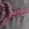 Rosengürtel / Taillenband aus Alpakamischung, lila & blau Bild 3