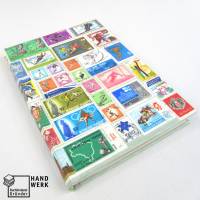 Notizbuch, Briefmarken, Sport, Upcycling, DIN A5, Recycling Briefumschläge Bild 1