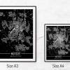 Stadtplan MÜNSTER - Just a black Map I Digitaldruck Stadtkarte citymap City Poster Kunstdruck Stadt Karte Bild 5