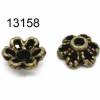 50 oder 300 Perlkappen, Perlen, Kappen für Perlen, bronze, Blume, Blüte, 6mm Bild 2