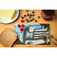 Frühstücksbrettchen Kuba Oldtimer Fotografie Brettchen aus Melamin, spülmaschinenfest, Schneidebrett 14 x 23 cm Bild 1