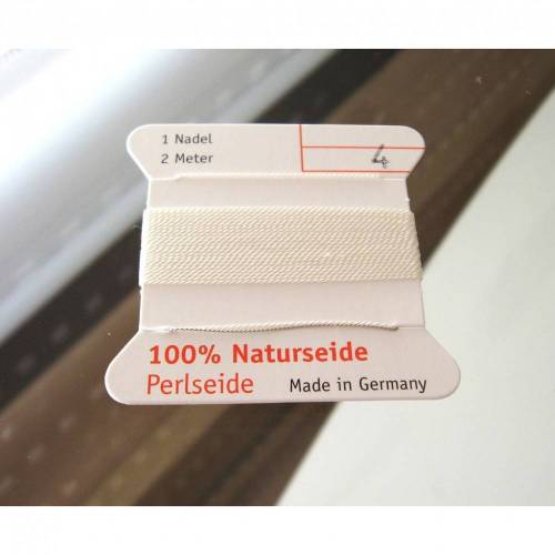 1 Stück Natur Perlseide 0,55 Weiß (4)