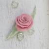 Filzblume zum Anstecken Filzbrosche gefilzte Blume rosa Bild 5