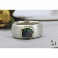 Breiter Ring aus Silber 925/- mit Opal Bild 1