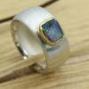 Breiter Ring aus Silber 925/- mit Opal Bild 2