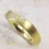 Schmaler Ring aus Gold 585/- mit Brillanten, Irisblatt Bild 2
