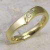 Schmaler Ring aus Gold 585/- mit Brillanten, Irisblatt Bild 3