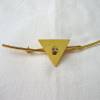 Vintage Brosche Stabbrosche Dreieck mit Strass aus den 70er Jahren Bild 6