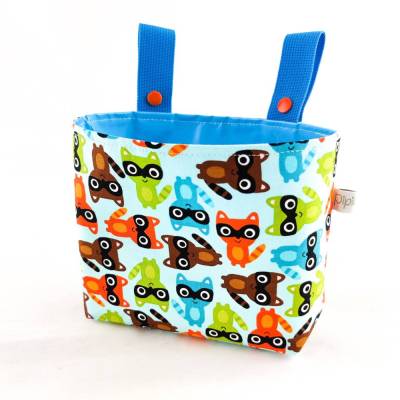 Lenkertasche Waschbären (innen Wachstuch)