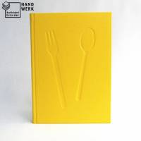 Kochbuch, sonnen-gelb, DIN A5, 100 Blatt, Hardcover, Rezeptbuch Bild 1