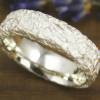 Ring aus Silber 925/-. Knitterring, ca 6 mm Bild 2