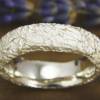 Ring aus Silber 925/-. Knitterring, ca 6 mm Bild 3