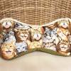 Leseknochen für Katzenliebhaber Lesekissen Nackenkissen mit Kuschelseite Kissen mit Katzen Bild 2