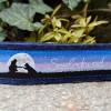 Schlüsselband Schlüsselanhänger Wollfilz dunkelblau Webband Hunde Seelenhund blau schwarz rosa Geschenk! Bild 2