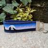 Schlüsselband Schlüsselanhänger Wollfilz dunkelblau Webband Hunde Seelenhund blau schwarz rosa Geschenk! Bild 3