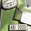 Abitur 2021: Glückwunschkarte mit besticktem Lesezeichen und Miniumschlag für Geldgeschenk Bild 4