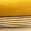 Nicki Baumwolle Streifen 5mm ockergelb -  grau Oeko-Tex Standard 100   (1m/12,-€) Bild 2