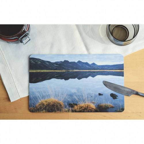 Island Frühstücksbrettchen Fotografie Brettchen aus Melamin, spülmaschinenfest, Schneidebrett 14 x 23 cm