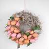 Osterkranz, Türkranz mit künstlichen Eiern in rosa, Kranz Ostern Bild 2