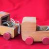 Puppenwagen aus Holz Vintage Bild 2