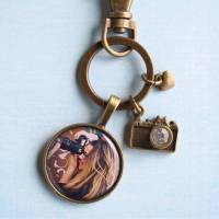 Dein Foto - Personalisierter Schlüsselanhänger antikgold Bild 1