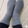 Socken handgestrickt mit Perlen-Bündchen,  Größe 38/39, Damensocken Bild 1