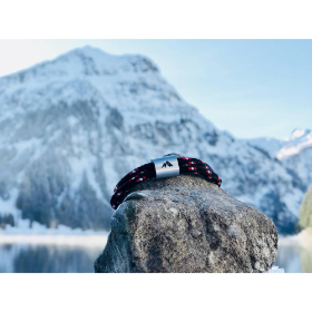 Personalisiertes Herren Bergsteiger Armband aus Segeltau handgestempelt | Berge | Bergsteiger | Alpen |
