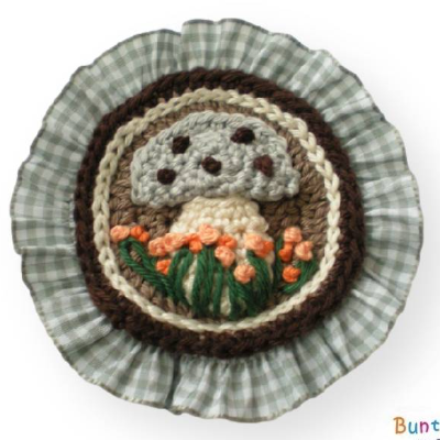 Fliegenpilz Button Häkelapplikation Aufnäher Applikation Häkelbild